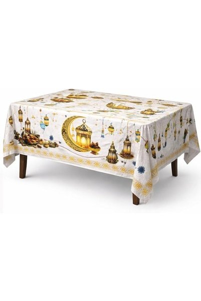 Golden Moon Jewelry Golden Moon Ramadan Rectangle Table Cloth for Eid Mubarak...