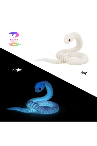 Choice 30cm Random F 30cm 3D Printed Snake Movable Joint Fidget Toy Funny Sim...