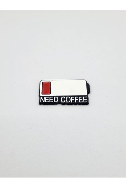 Generic ملصق معدني بتصميم 'Need Coffee Low Battery' للهواتف الذكية، لامع، ذات...