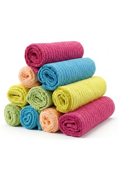 Duravel 10-Piece Microfiber Cleaning Cloth, 30 x 40 cm – Multicolour Absorben...