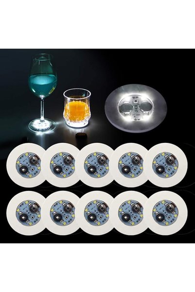 Ahier حامل أكواب LED، مجموعة AHIIER من 12 قطعة حامل أكواب LED للشرب بـ7 ألوان...