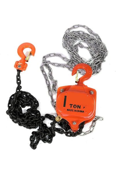 Lawazim Hand Chain Block Hoist - 1Ton - 3m - Manual Lifting Hoist with Dual H...