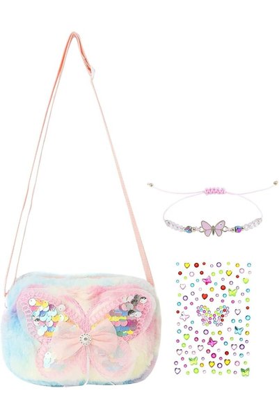 KASTWAVE Girls Rainbow Butterfly Crossbody Bag for Toddlers, Kids, and Teens ...