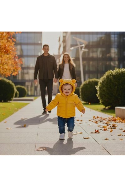 Verscon Minivo Kids Unisex Sarı Şişme Mont