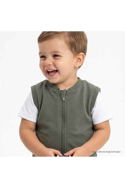 ebebek Hello Baby HelloBaby Erkek Bebek Yelek Hakim Yaka Fermuarlı Atlet
