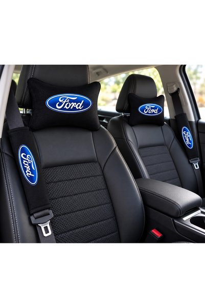 şimika tuning tuningmarketim FORD SİYAH İKİLİ YASTIK VE KEMER KILIFI SETİ