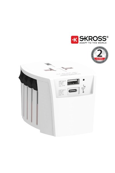 SKROSS World Travel Adapter MUV USB (AC) - USB & Type C ports