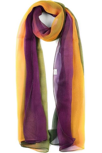 uxcell Long Chiffon Light Wedding Scarf Silky Gradient Color Party Shawl Spri...