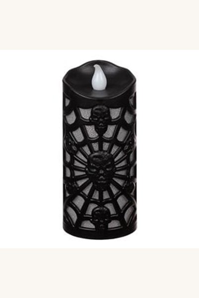 Comerivo Decoratiune LED Halloween panza paianjen neagra cu lumina colorata 10cm