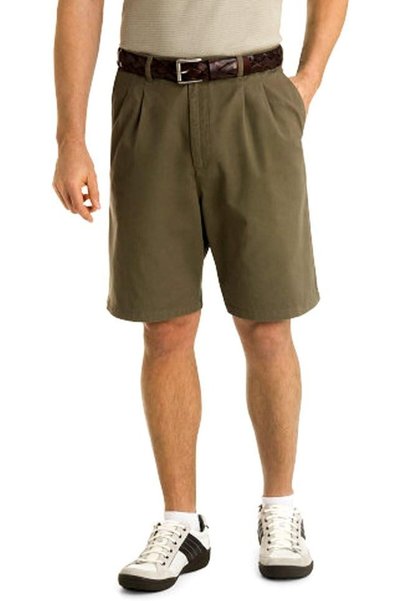 Haggar Men's Cool 18 Pleat Front Hidden Expandable Waist Short-Regular and Bi...