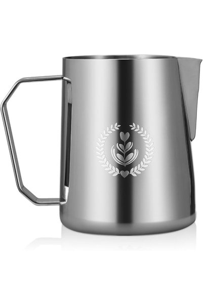 muvna Milk Frothing Pitcher 450ml/15oz Stainless Steel Espresso Steaming Jug ...