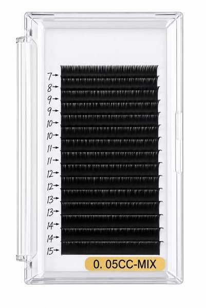 Glamura Lashes Mix Professional Eyelash Extensions – CC Curvature (0.05 mm, 7...