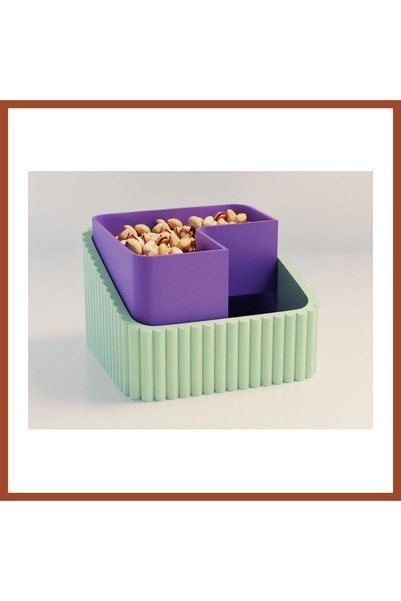 Generic Brand 3D Printing Peanut Bowl - Dual Chamber Shell Separator Presenta...