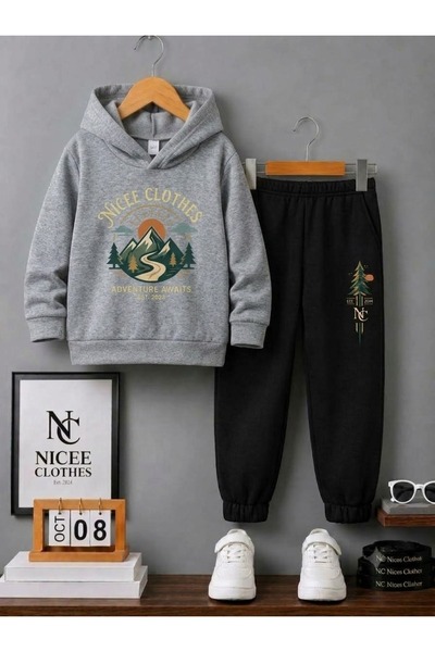 NC Nicee Clothes Παιδικό Σετ Φόρμας Unisex Nice Clothes Mountain Road Print Χ...