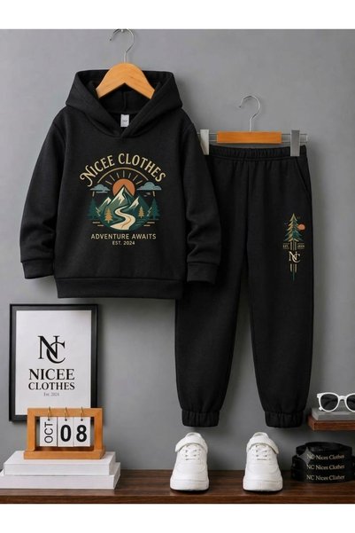 NC Nicee Clothes Παιδικό Σετ Φόρμας Unisex Nice Clothes Mountain Road Print Χ...