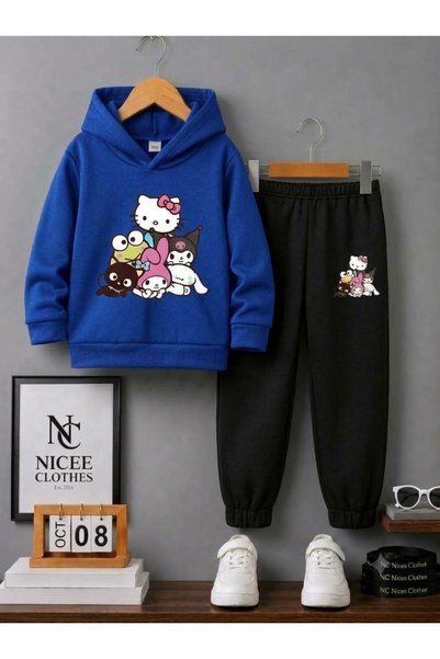 NC Nicee Clothes Παιδικό Σετ Φόρμας Unisex (Εκτύπωση Hello Kitty Χειμερινή)