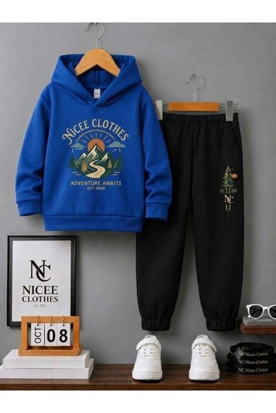 NC Nicee Clothes Παιδικό Σετ Φόρμας Unisex Nice Clothes Mountain Road Print Χ...