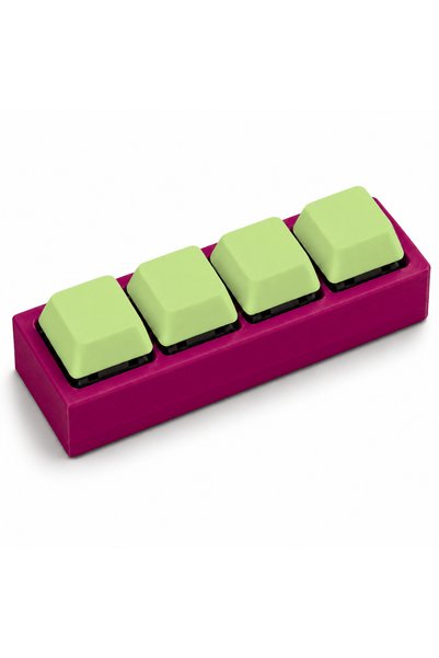 3DONE MODELS Clicker antistres cu 4 taste, printat 3D, baza mov pruna mat, ta...