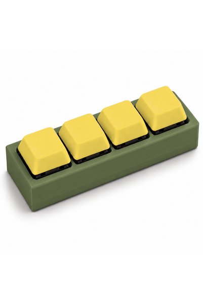3DONE MODELS Clicker antistres cu 4 taste, printat 3D, baza verde inchis mat,...