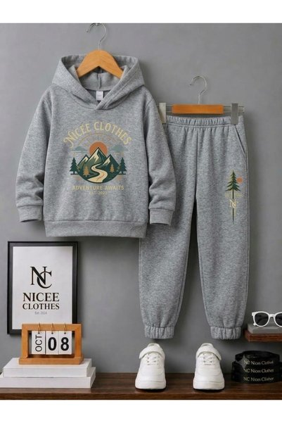 NC Nicee Clothes Παιδικό Σετ Φόρμας Unisex Nice Clothes Mountain Road Print Χ...