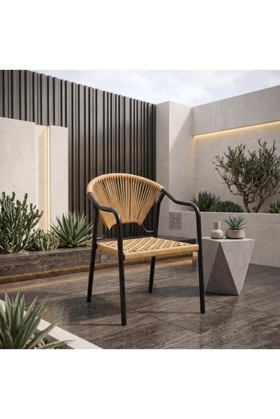 NO BRAND كرسي معدني باللون أصفر بتصميم مودرن | موفن هوم | MOVEN HOME