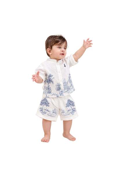 Pythal The Bluebell Short Linen Dress