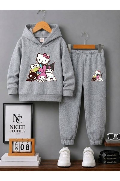 NC Nicee Clothes Παιδικό Σετ Φόρμας Unisex (Εκτύπωση Hello Kitty Χειμερινή)
