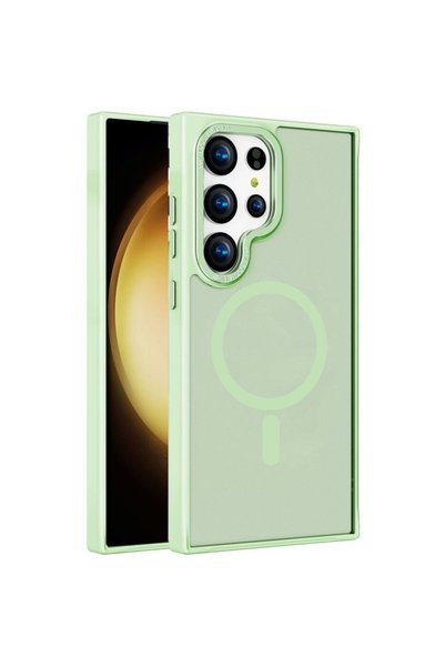 ERBORD Husă MagSafe pentru Samsung Galaxy S24 Ultra 5G, Husă hibridă, Verde d...