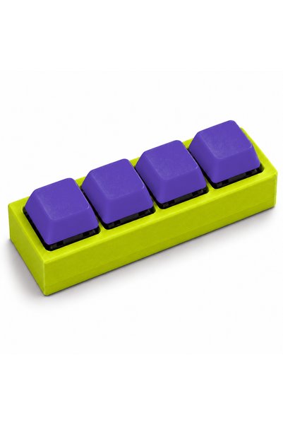 3DONE MODELS Clicker antistres cu 4 taste, printat 3D, baza verde lime, taste...