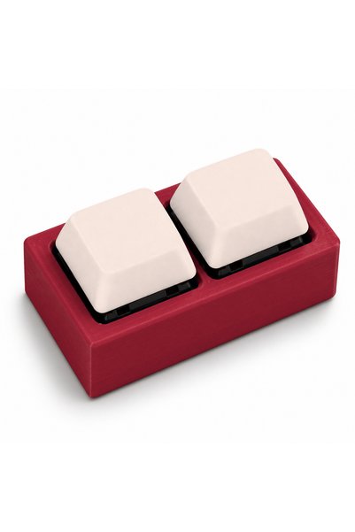 3DONE MODELS Clicker antistres cu 2 taste, printat 3D, baza rosu bordo, taste...