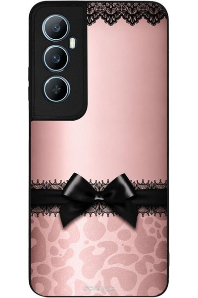 Sonique Θήκη Σειράς Diva για Realme C65 4G Λεοπάρ Φιόγκος - Ροζ
