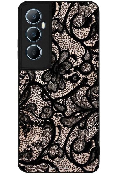 Sonique Θήκη Σειράς Diva για Realme C65 4G Μαύρη Δαντέλα