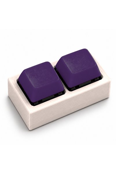 3DONE MODELS Clicker antistres cu 2 taste, printat 3D, baza bej, taste mov in...