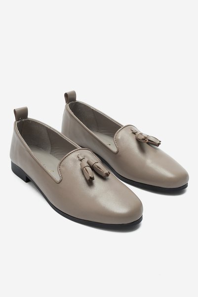 ERNİLA Rosso Genuine Leather Women's Casual Shoes