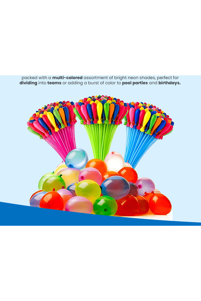 Duravel 222-Piece Colourful Water Balloon Set, Rapid-Filling Self-Sealing Wat...