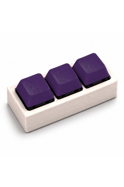 3DONE MODELS Clicker antistres cu 3 taste, printat 3D, baza bej, taste mov in...
