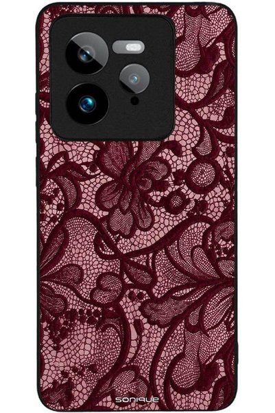 Sonique Θήκη Σειράς Diva για Realme Gt 7 Pro 5G Βουργουνδί Ροζ Δαντέλα