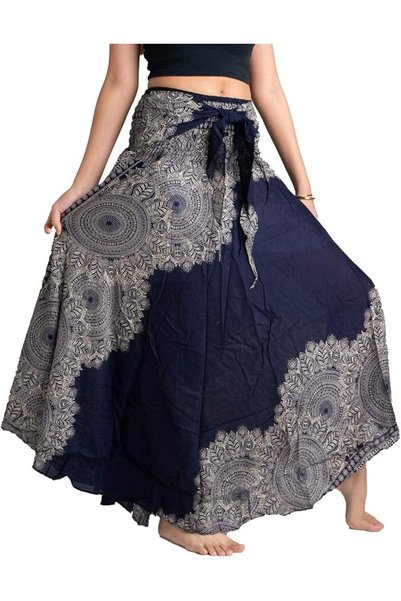 GENERAL B BANGKOK PANTS womens Long Skirts for Women Boho Floral Print Gypsy ...