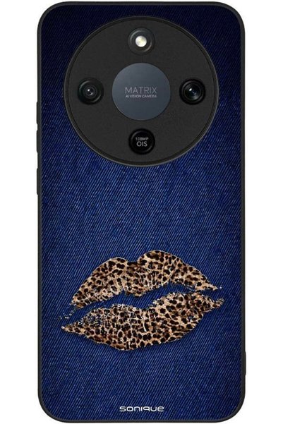 Sonique Θήκη Σειράς Diva για Honor Magic8 Lite 5G Ντένιμ Λεοπάρ