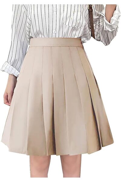 GENERAL Women's High Waist A-Line Pleated Mini Skirt Short Tennis Skirt