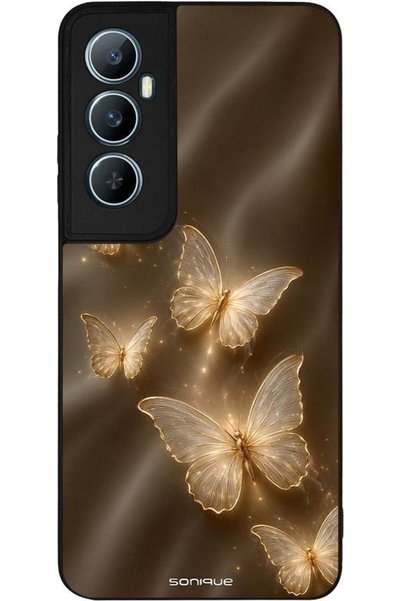 Sonique Θήκη Σειράς Diva για Realme C65 4G Χρυσές Πεταλούδες