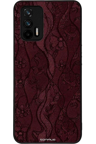 Sonique Θήκη Σειράς Diva για Realme Gt 5G Βουργουνδί Ροζ Δαντέλα