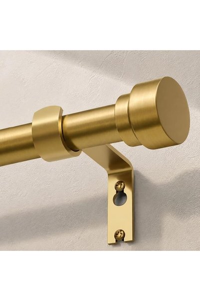 GENERAL Angju Warm Gold Curtain Rods for Windows 60 to 120cm Adjustable Lengt...