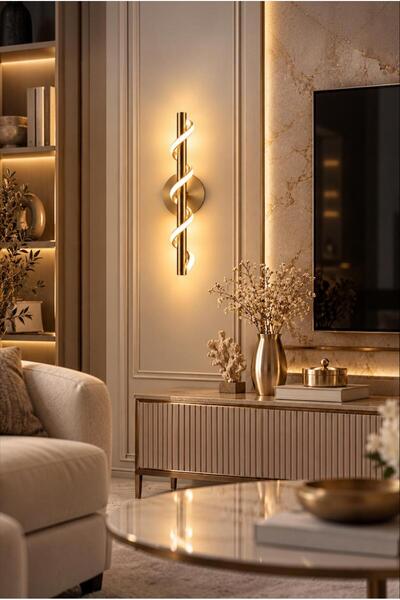 Elizim Home Lighting مصباح جداري LED عصري من Aurelia بتصميم عتيق - 3 ألوان إض...