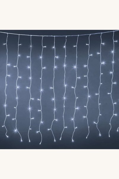 Comerivo Perdea cu lumini LED pentru fereastră sau perete, alb rece, 200 de b...