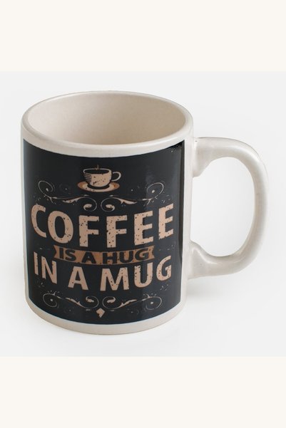 Comerivo Cana mica ceramica alba pentru cafea, 120ml, design minimalist