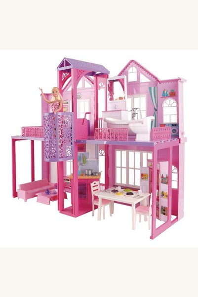 Comerivo Casuta de papusi cu lift functional, 2 niveluri si mobilier complet ...