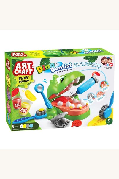 Comerivo Joc de rol cu plastilină, doctor stomatolog pentru dinozauri, cap de...