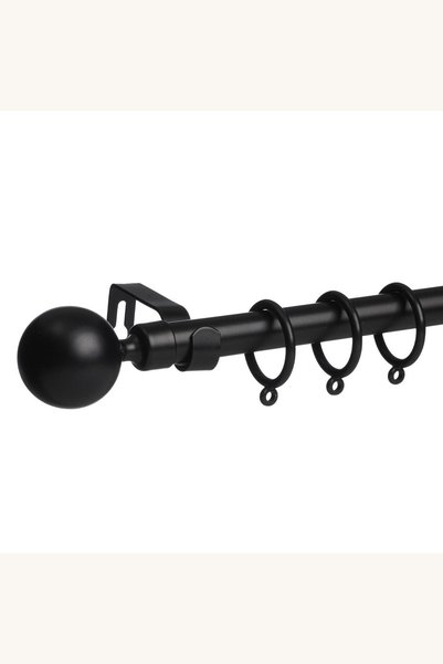 Comerivo Galerie extensibila pentru perdele metalica neagra mata 110-210cm