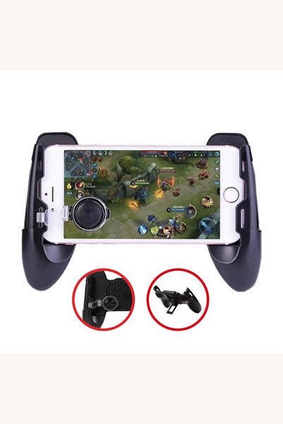 Comerivo Joystick portabil cu suport telefon negru, brat rotativ si 3 unghiuri